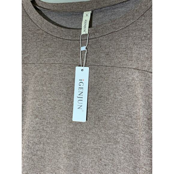 Brown High Low Tunic Dress Womens S Igenjun NWT - Picture 7 of 10